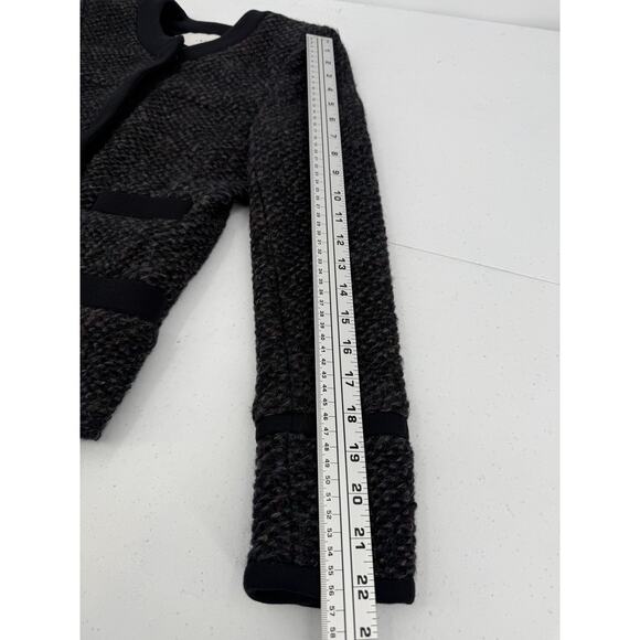 IRO Women's Cym Wool Blend Dark Gray/Navy Blue Tweed Jacket Blazer Size 4 - Picture 10 of 12